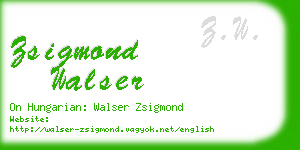 zsigmond walser business card